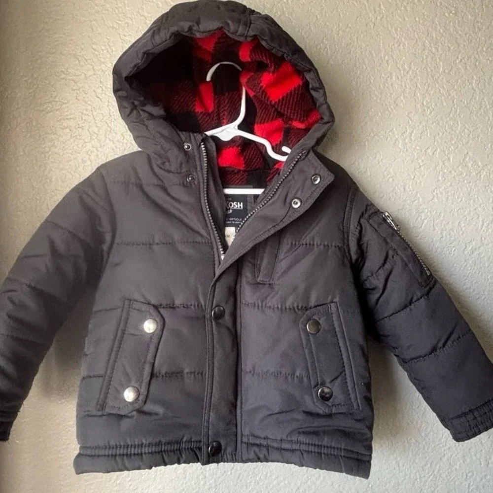 Osh Kosh Infant Winter Puffer Gray‎ Jacket 24 Months